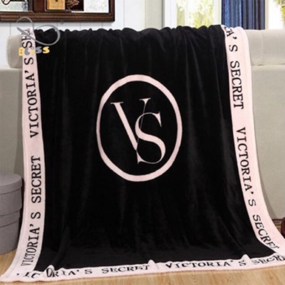 Victoria’s Secret pink and black blanket